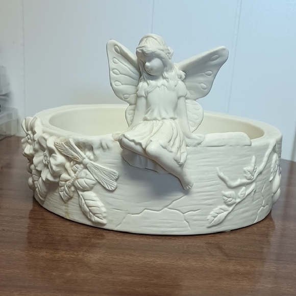 PartyLite Other - White Fairy and Dragonfly Pillar Candle Holder
